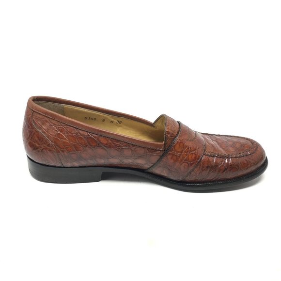 Bragano Cole Haan Loafers Shoes Size 8 Crocodile main image 5